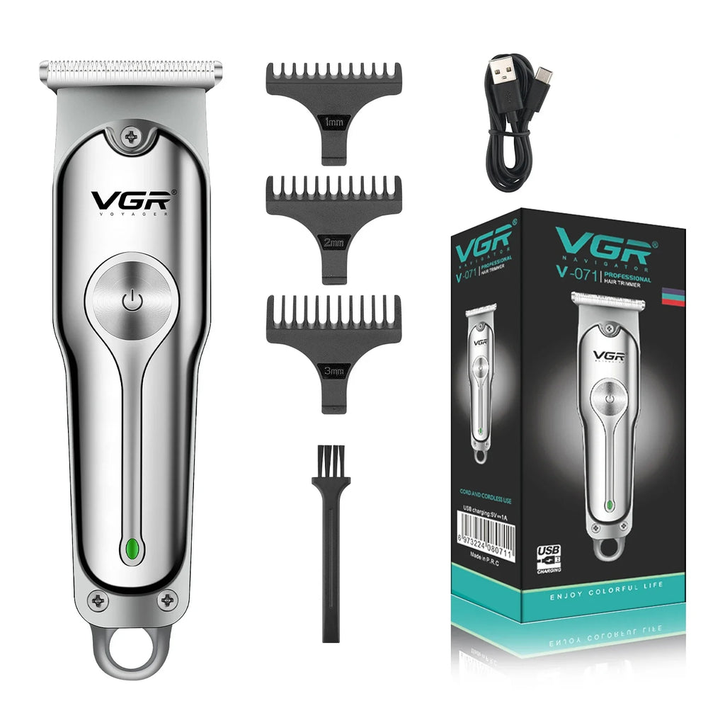 VGR Trimmer Rechargeable Hair Clipper Cordless Hair Cutting Machine Electric Clipper Professional Hair Trimmer for Men V-071
