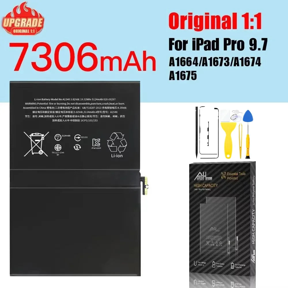 PINZHENG Tablet Battery For iPad 5 6 Air A1474 A1475 A1893 For iPad Air 2 A1566 10.2 Mini 2 3 4 5 Pro 9.7 10.5 11 12.9 Battery