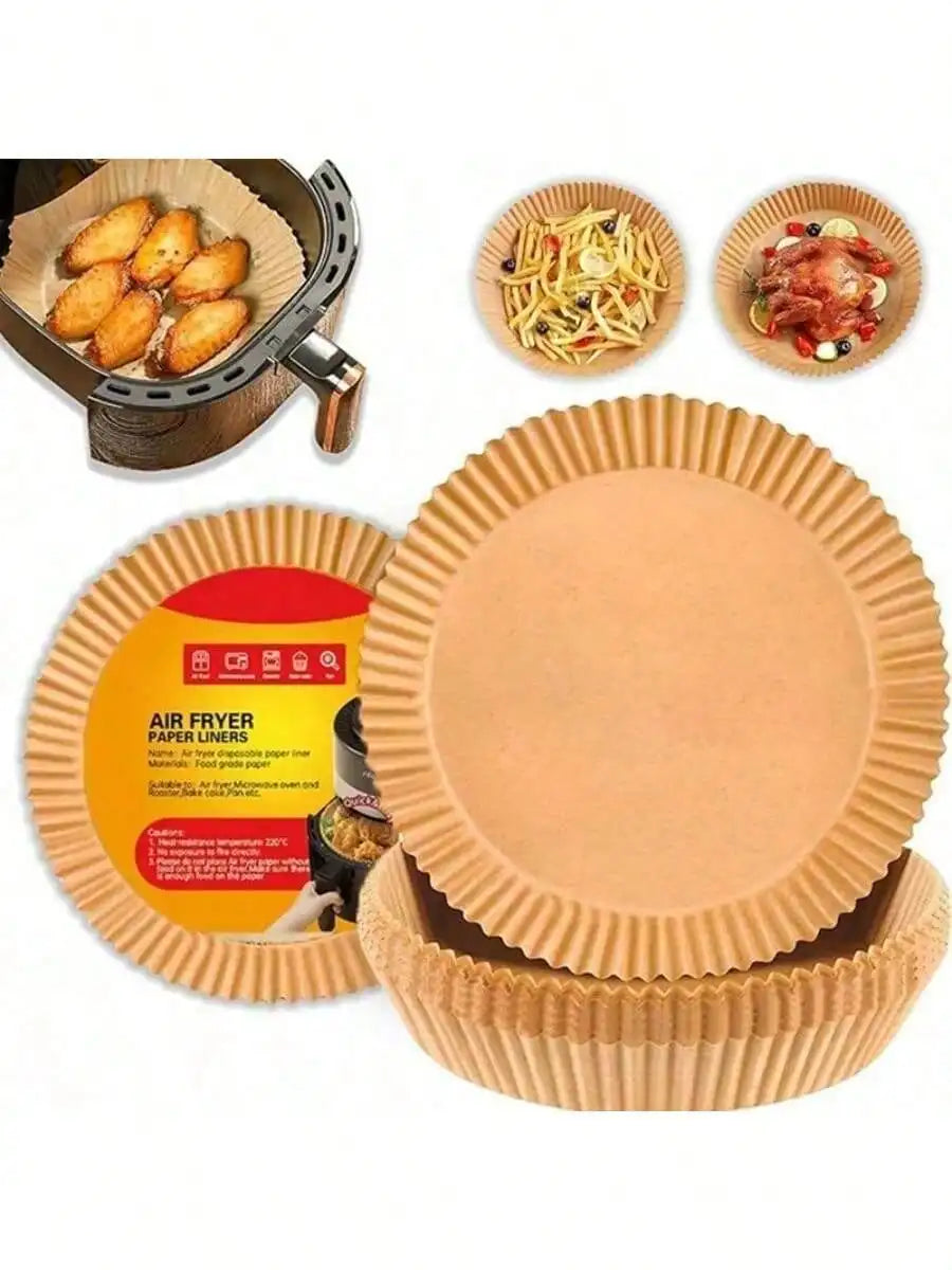 100/50pcs Disposable Square & Round Air Fryer Baking Paper   Kitchen Supplies, Outdoor BBQ, Air Fryer Liners, Air Fryer Paper, Air Fryer, Back To School Supplies, Storage Containers, Kitchen, Home Goods  Disposable Air Fryer