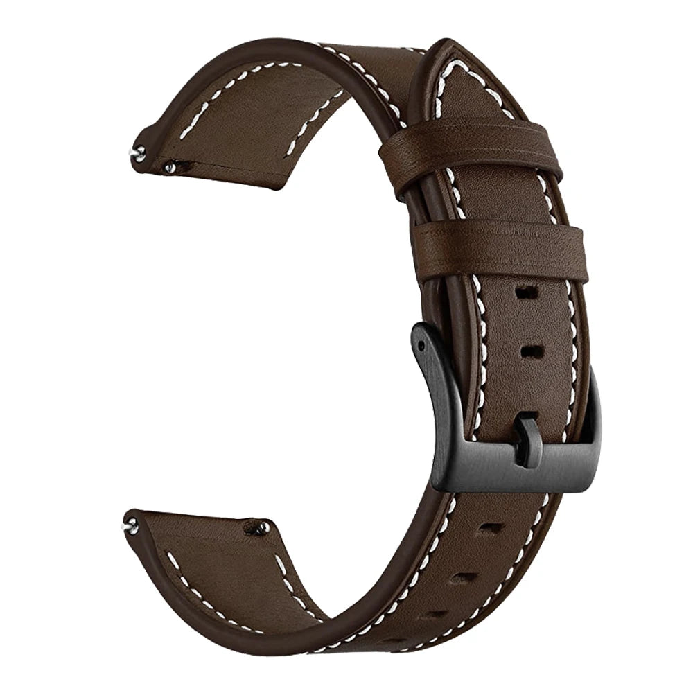 22 20mm Leather Band Straps For Garmin Forerunner 265 965 255 255M 245 645 158 55/Venu 2 Plus/Vivoactive 4 3/Venu2 SQ 2 Bracelet