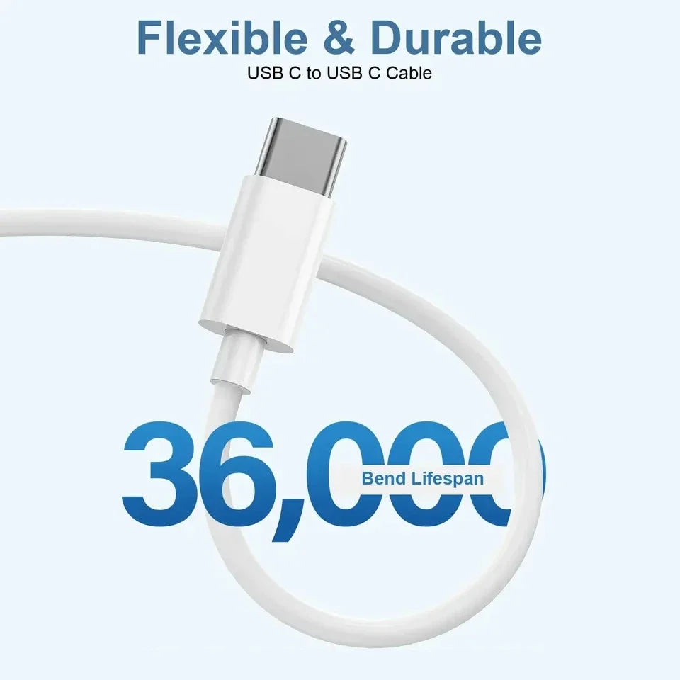 100W C to C USB C to USB C PD Cable for iPhone 15 Pro Max iPad 10 MacBook Huawei Xiaomi Type C to Type C PD Fast Charging Cable