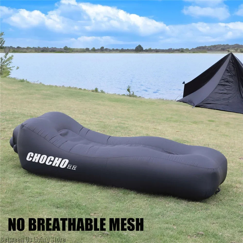 Luxury Inflatable Sofa Bed - Extra Wide Non-Roll Design for Beach, Garden & Indoor | Quick Setup Air Lounger