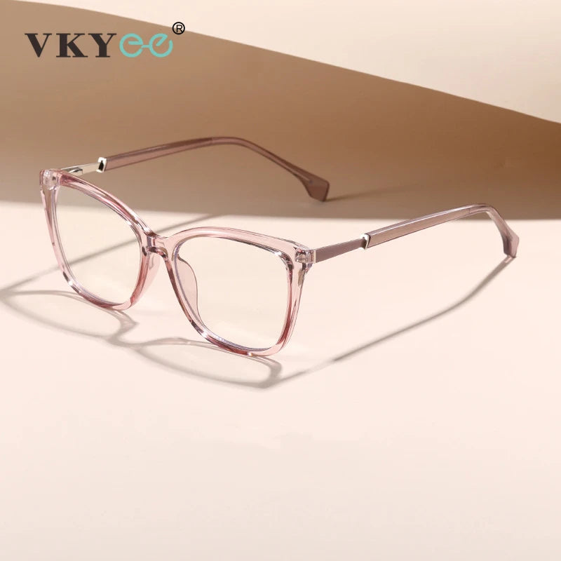 VICKY New Simple Cat's Eye Personalized Design Fashion Anti-Blue Light Reading Glasses Customizable Prescription 27007