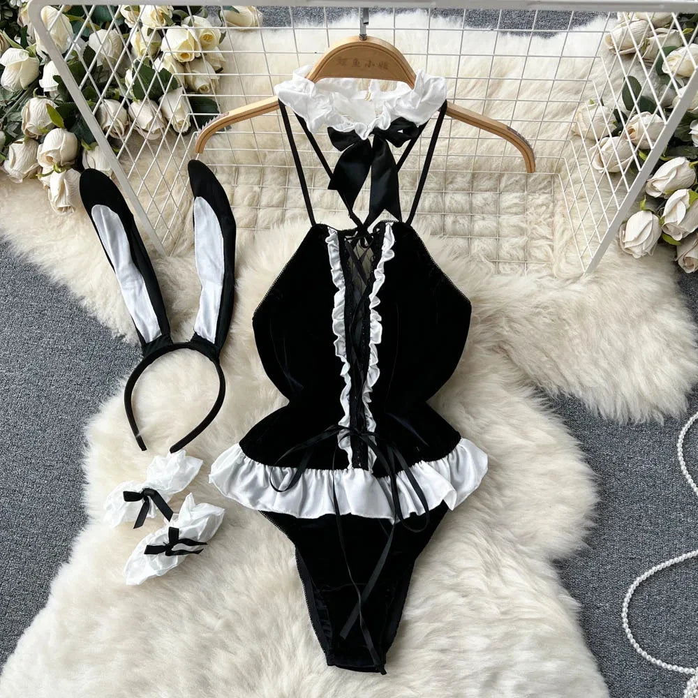 Woman Fashion Comfortable Jumpsuit Women Uniform Sexy Party Hotsweet Outfit Women Cool style Long Sleeve Jumpsuit Set Halloween