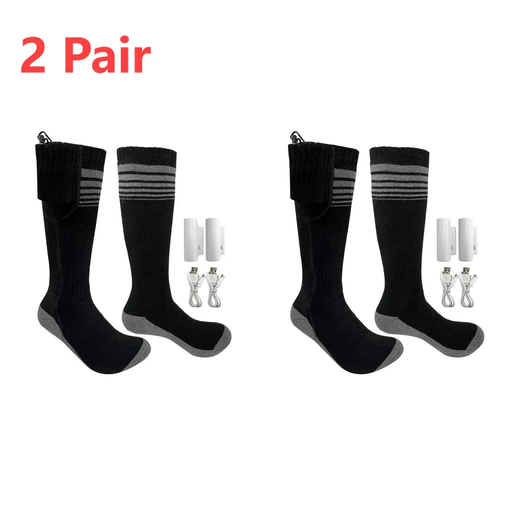 Battery Electric Heated Socks For Men WomenWinter Warm Outdoor Sports Rechargeable Thermal Socks Foot for Outdoor Sports Skiing