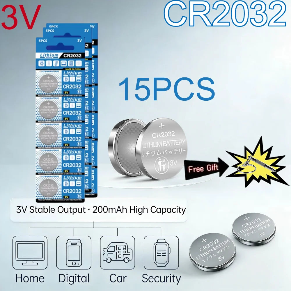 2-30PCS 3V 200mAh CR2032 Lithium Battery CR 2032 DL2032 ECR2032 For Watch Toy Calculator Car Key Remote Control Button Cells