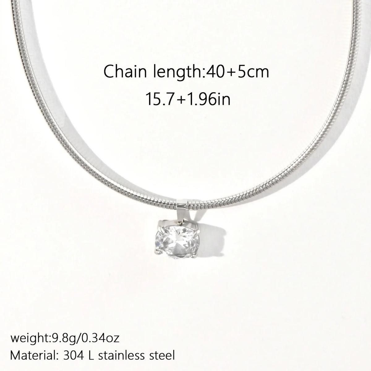 1pc New Fashion Stainless Steel Necklace Multicolor Snake Chains Square Clear Rhinestone Choker Necklace For Women Party Jewelry