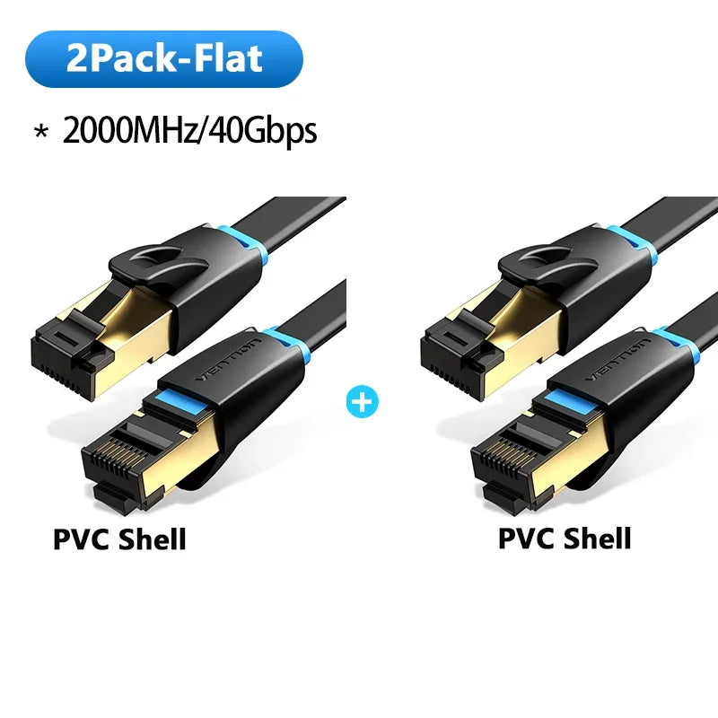 Vention Cat8 Ethernet Cable 40Gbps RJ45 Network Cable Cat 8 SFTP RJ45 Patch Cord for PC Modem Router Laptop Cable Ethernet Cat8
