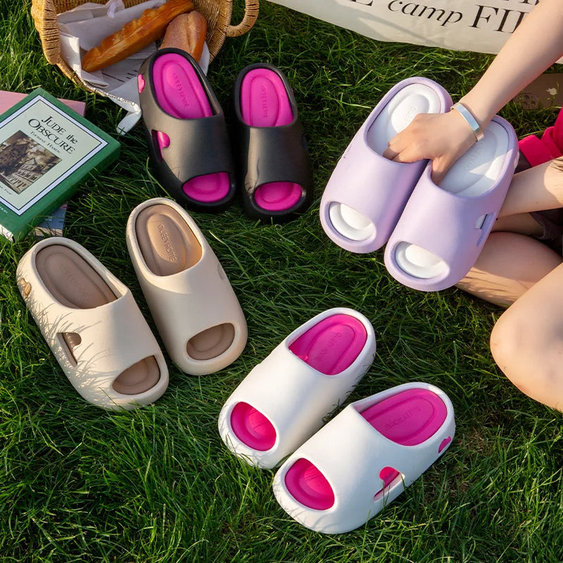 New arrival 6 cm platform EVA slipper women's light summer slides woman chunky home bath shoes girls garden clogs mute slippers