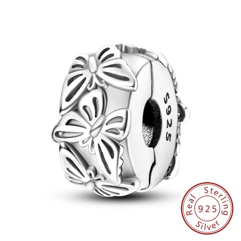 Hot Sale Charm Bead Pendant 925 Sterling Silver Firefly Love Heart Cats Dogs Sunflower Charm for Bracelet Women DIY Jewelry Gift