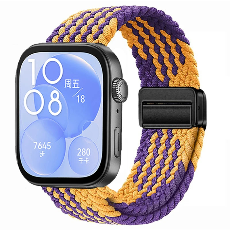 Magnetic Buckle Strap for Huawei Watch Fit 3/4/4 Pro Nylon Loop Bracelet Correa for Huawei Watch Fit 5/Fit 5 Pro Smart Wristband