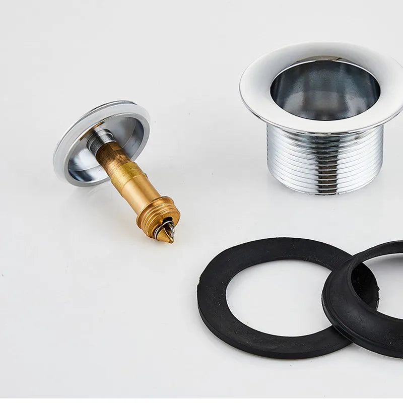 Brass Pop Up Drain Stopper Waste Filter Strainer Hair Catcher Bath Sink Deodorant Sewer Drainage Water Hose Bathtub Accessories