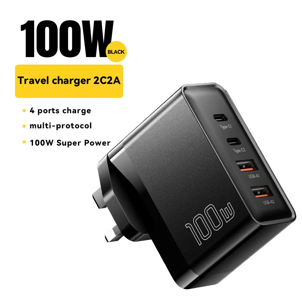 Essager 100W GaN USB Type C Caricabatterie PD QC Quick Charge 4.0 3.0 Type C Ricarica Rapida Per iPhone 14 13 12 Xiaomi Macbook