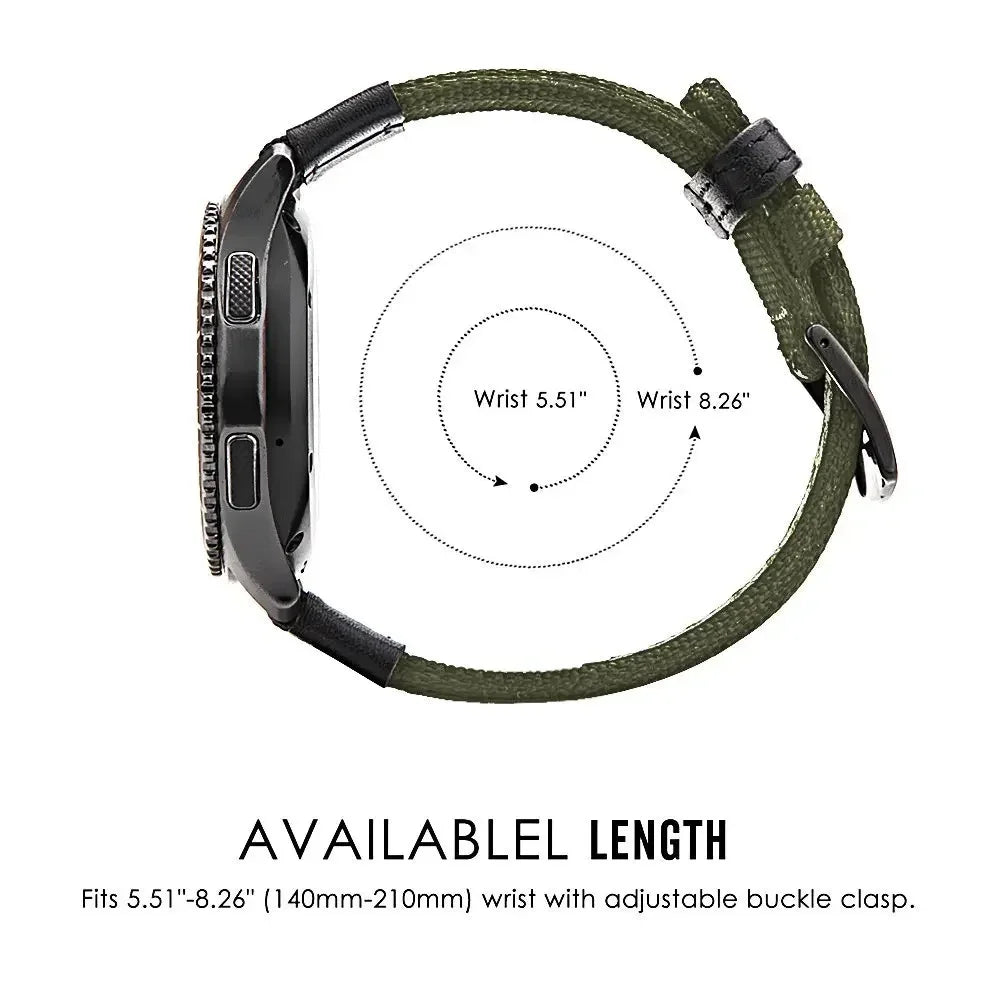 20mm 22mm Nylon  strap For Samsung Galaxy watch 3 4 46mm gear s3 Frontier Classic Woven Nylon Band for 20mm 22mm Sport Wristband