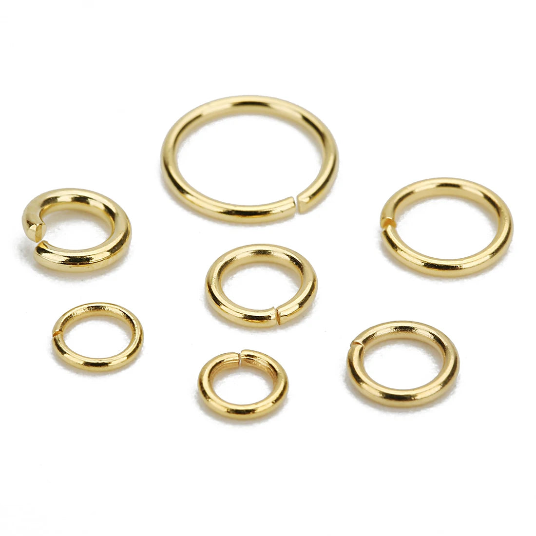 Louleur High Quality Stainless Steel Open Jump Ring Round Gold Color Split Rings For Diy Jewelry Making Findings Wholesale