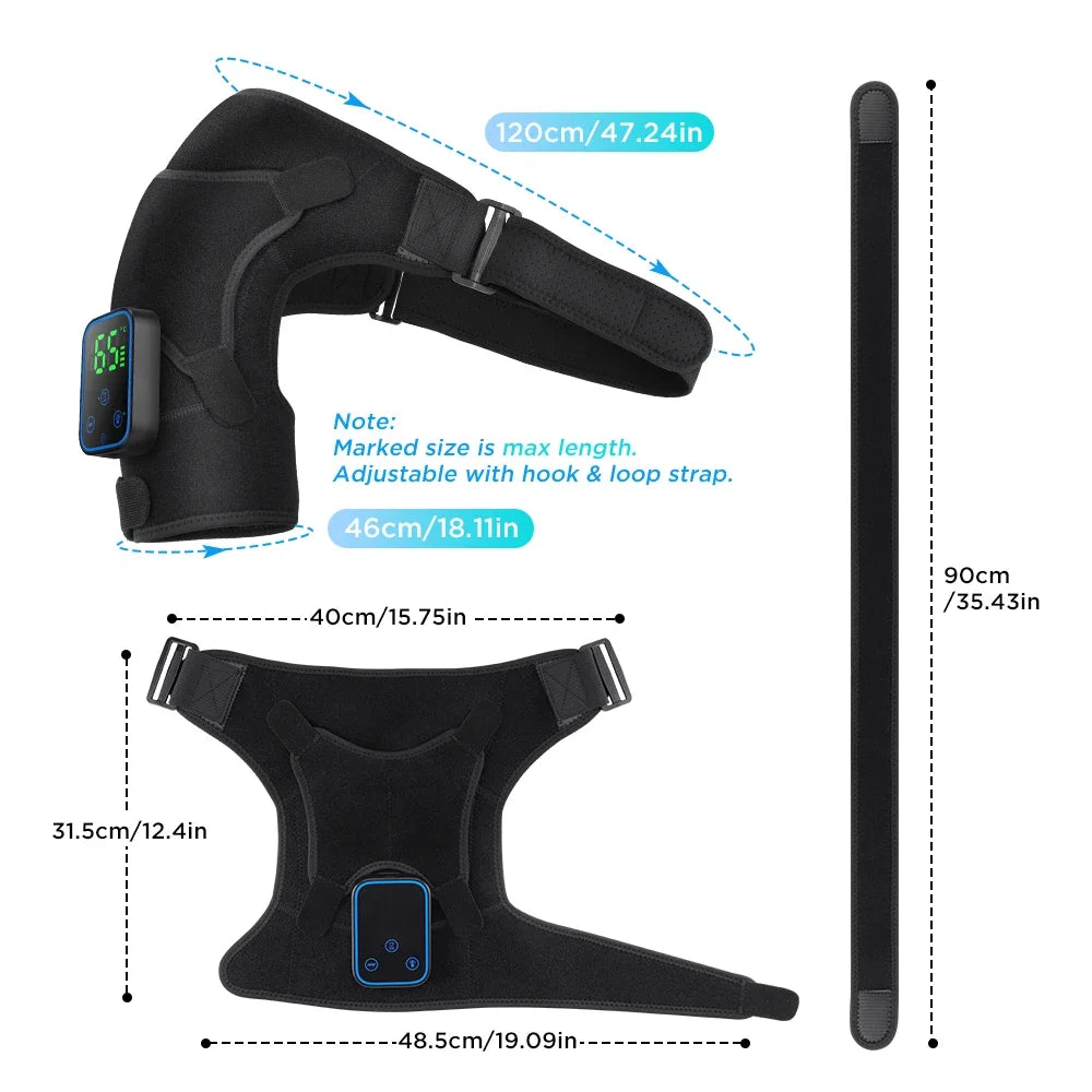 Shoulder Protection for Joint Elbow Massager Wireless 7-Level Heated Vibrador Pads Relax Muscle Relaxation Massage Belt by APP