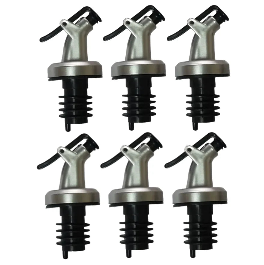 3pcs Oil Bottle Stopper Controllable Sealing Oil Bottle Nozzle Seasoning Soy Sauce Vinegar Bottles Mouth Stoppers No Oil Leakage