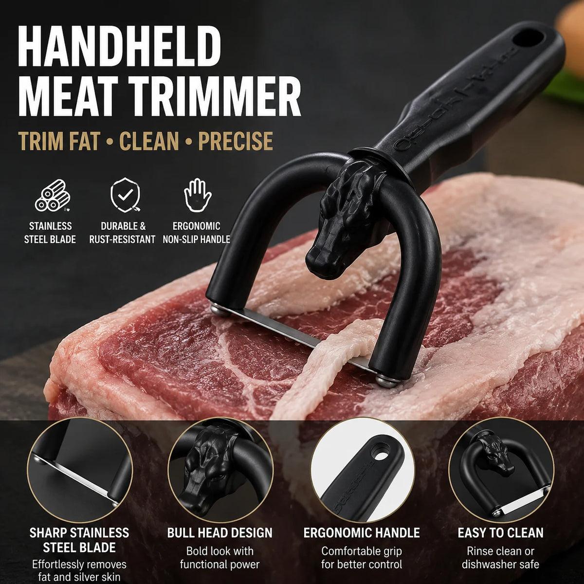 Fat Trimmer - Handheld Meat Cutter For Cutting Beef And Pork.Meat Cutter Quick Tools Kitchen Tools