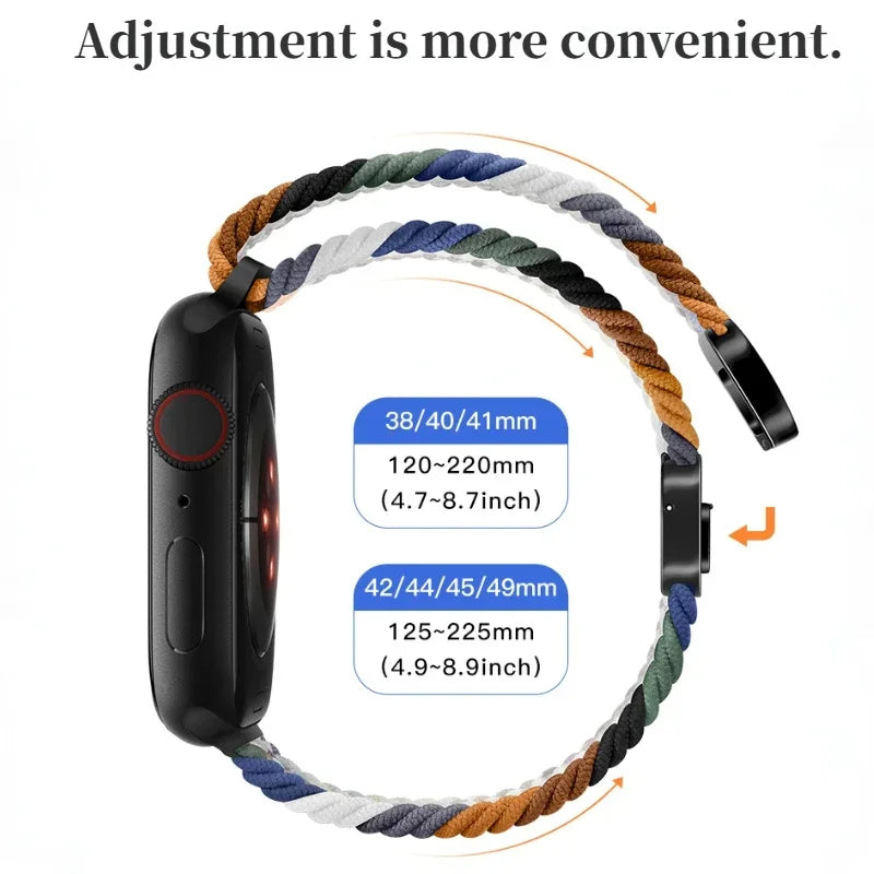 Nylon strap For Apple watch 11 10 42mm 46mm 9 8 7 45mm 41mm Ultra 3/2/1 49mm Magnetic wristband For iWatch 6 5 4 3 SE 44mm 40mm