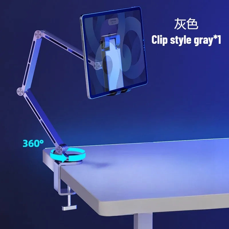 Dktop Magnetic Tablet Phone Stand Magnetic Phone Adjustable Boom Arm Stand Suitable for iPad Lazy Folding Aluminum Alloy Holders