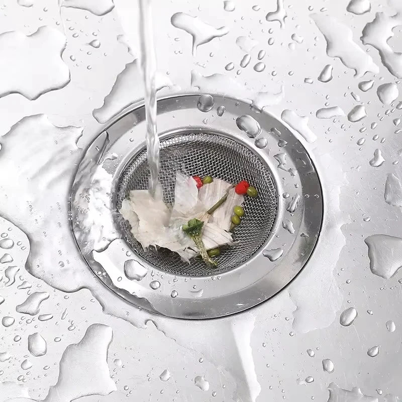 Stainless Steel Kitchen Sink Strainer Basin Residue Filter Drain Stopper