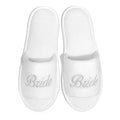 Bride & Bridesmaid, Wedding Party Guests Home Slip On Shoes Bridal Party Slippers Open-toe With Golden, Mint Green and Pink