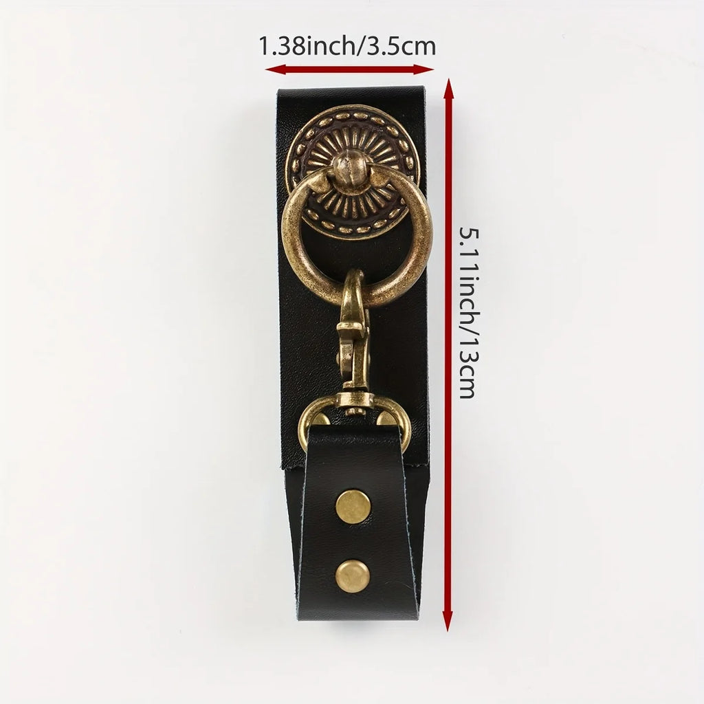 Medieval Steampunk Belt Mug Hanger, Viking Knight Cup Strap Holder with Metal Finish and Keyring Clasp, for Cosplay