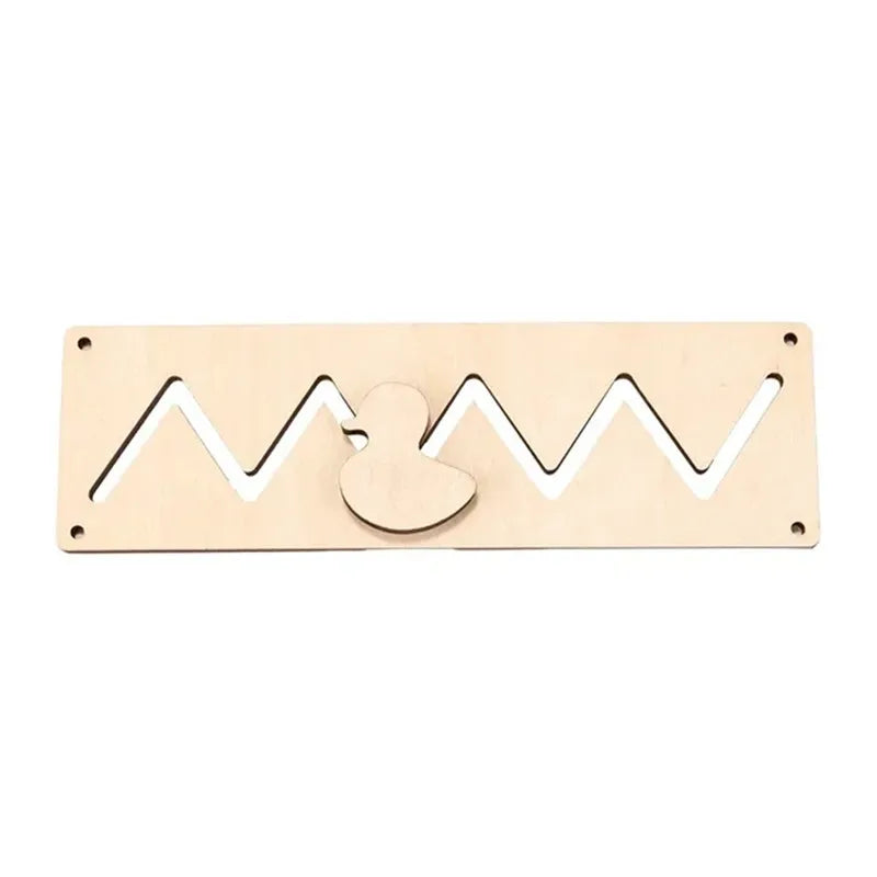 DIY Montessori Busy Board Wooden Accessories Hand Pulled Wheel Gear Drum Car Board Castle Early Educational Toy For Childre Gift