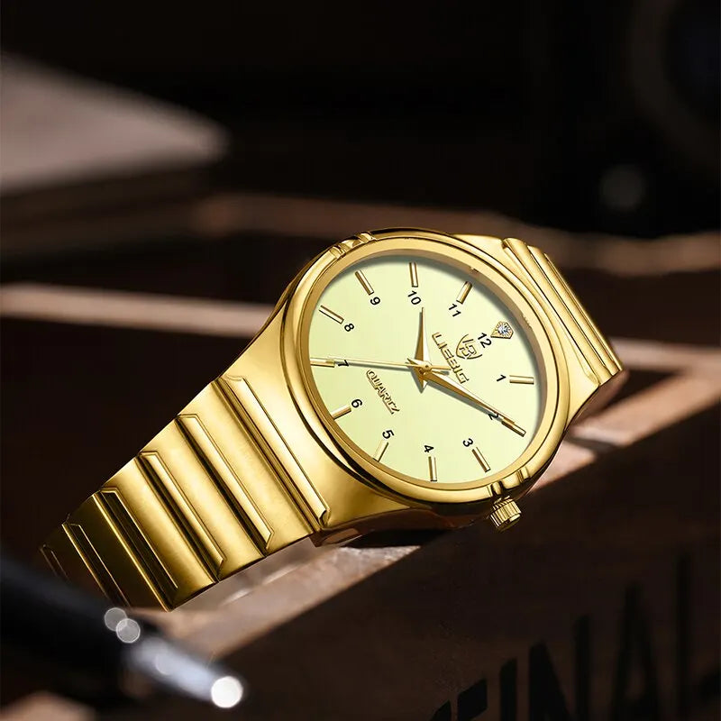 LIEBIG Women Quartz Watches Japan Movement Mens Luxury Stainless Steel Female Ladies Golden Wristwatch Clock Relogio Feminino