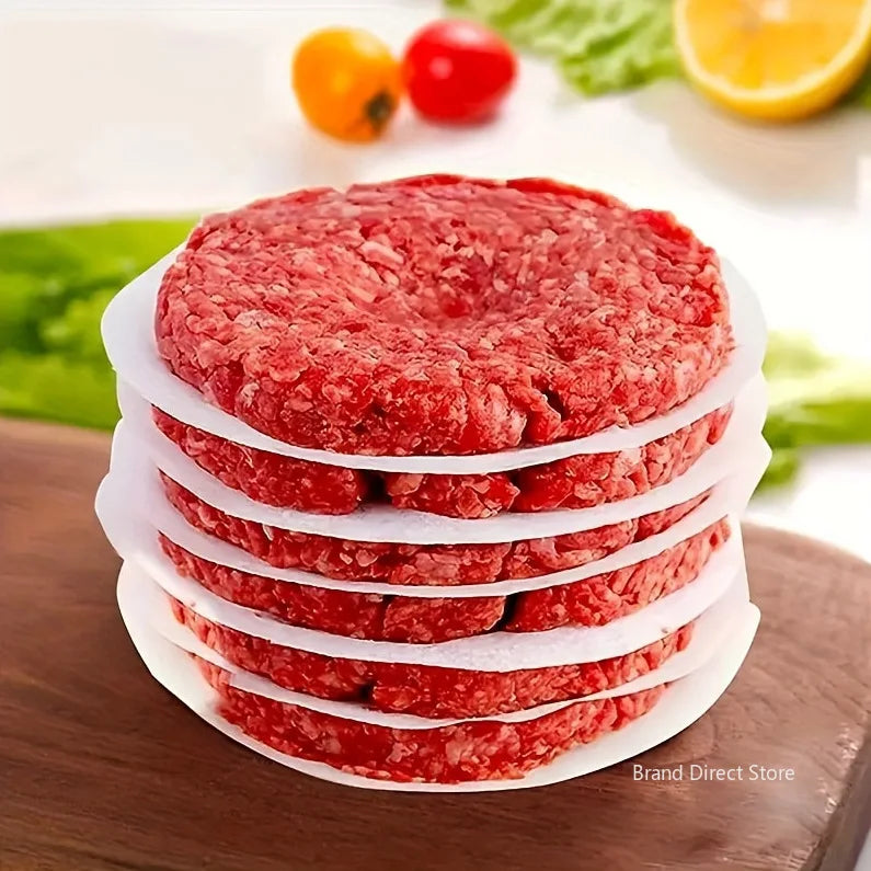 100/500Pcs 11cm Hamburger Patty Paper, Wax Papers To Separate Frozen Pressed Patties for Burger Patty Paper