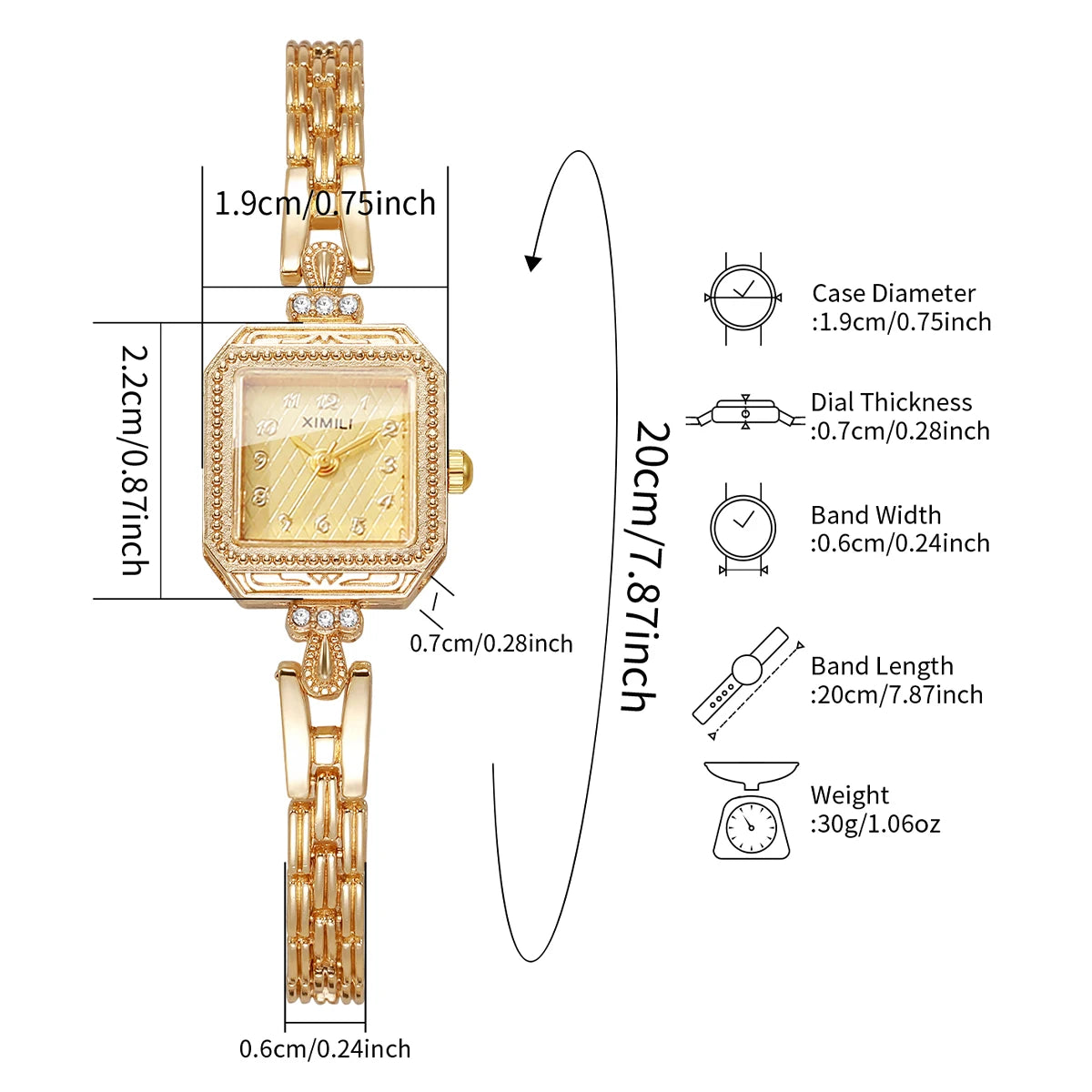 Elegant Square Women Watches Fashion Rhinestone Bracelet Strap Ladies Quartz Wristwatches  Girls Clock Reloj Mujer（Without Box）