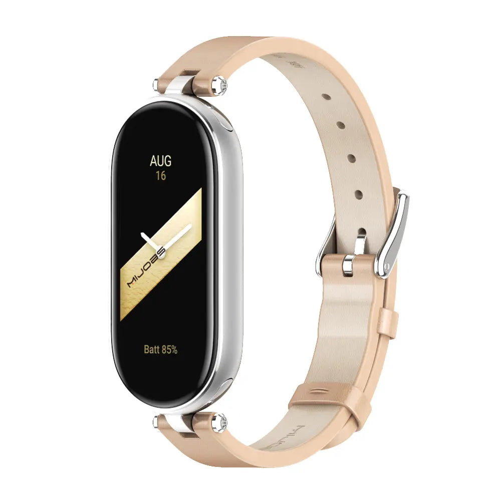 Mi Band 9 10 8 7 6 5 Strap for Xiaomi Smart Band 8 Bracelet NFC Global Version Leather Watch Band Mi 8 Wristband Miband 9 10