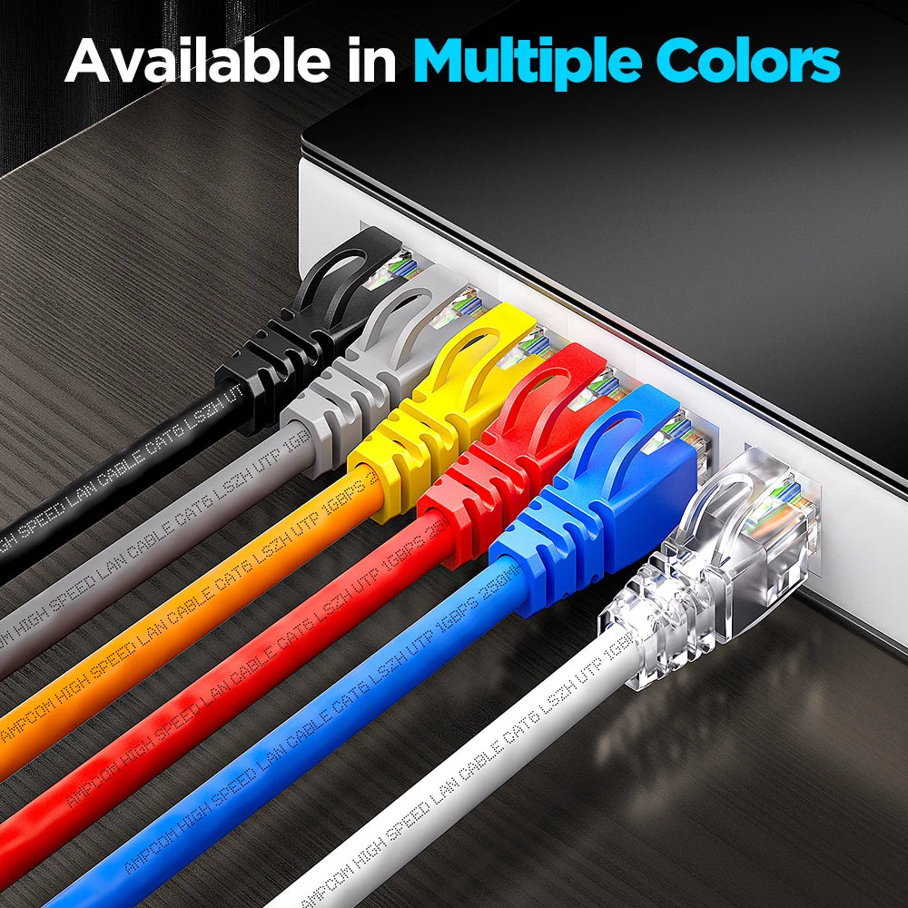 AMPCOM  Ethernet Network Cable Strain Relief Boots Cable RJ45 Connector Plug Covers 6.5/7.5/8.0mm for CAT8 CAT7 CAT6A CAT6 CAT5E
