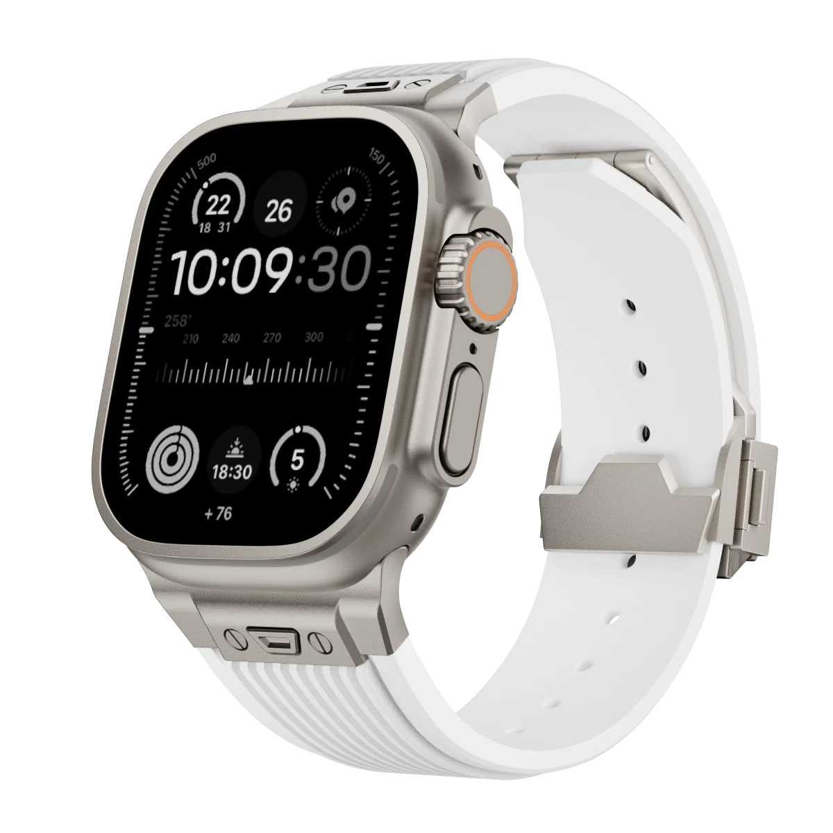 Silicone Sports Strap for Apple Watch Ultra 2/1 49mm Series 9 8 7 45mm 44mm Rubber Band for IWatch 6 5 4 3 Se 44mm 42mm Bracelet
