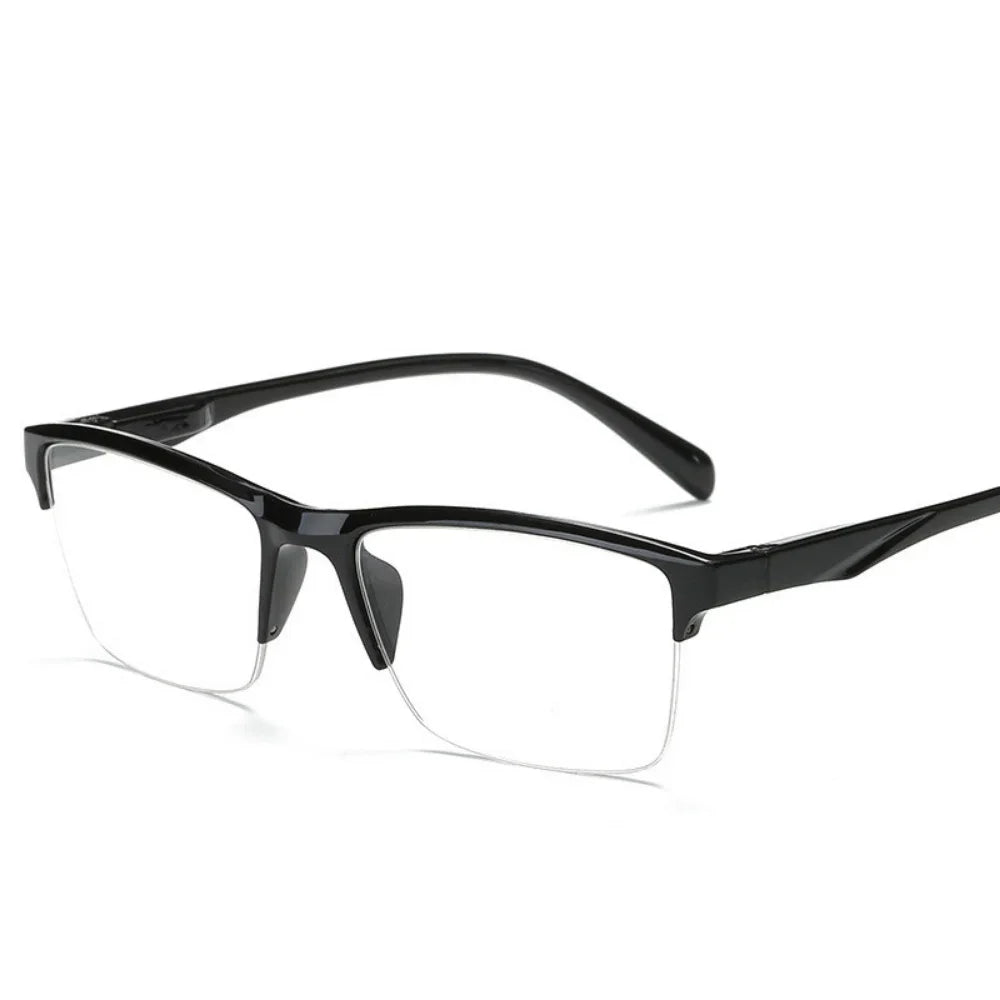 Square Reading Glasses Ultralight Half Frame Presbyopic Eyeglasses Men Women +0.25 0.5 0.75 1 1.25 1.5 1.75 2 2.25 2.5 2.75 3.0