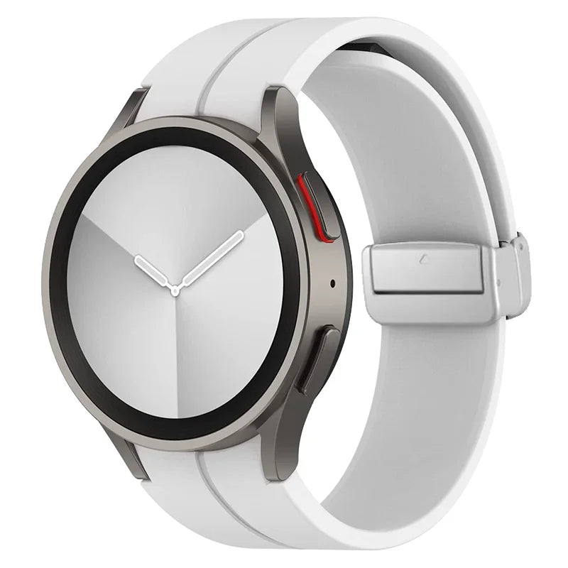 Original Silicone Band for Samsung Watch 7 6 5 4 Classic Strap 47mm 43mm 44mm 40mm Magnetic Buckle For Galaxy Watch 5 Pro 45mm