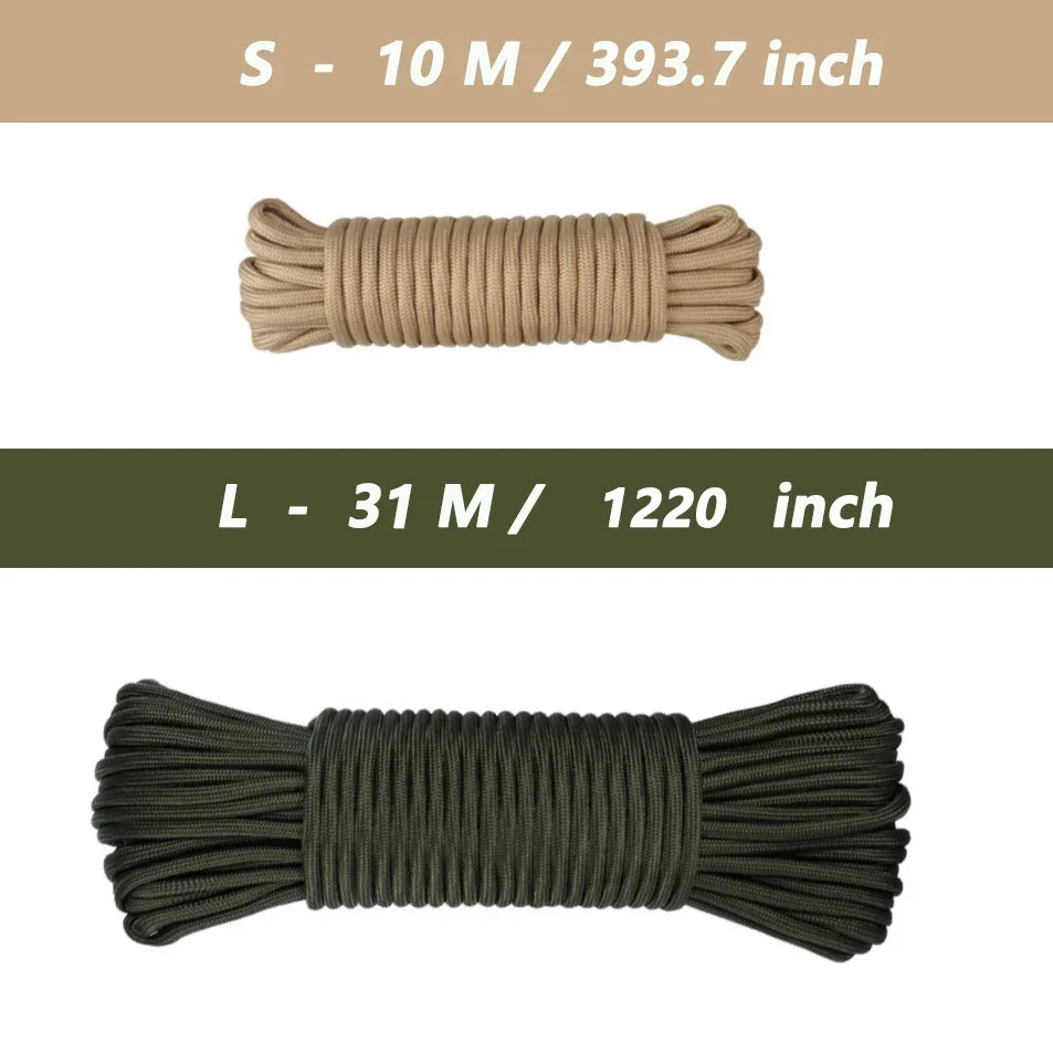 15 Strand Core Cord Lanyard Rope 6mm-10/30 Meters,Durable Nylon,Multi-Functional for Camping, DIY Making,and Outdoor Accessories
