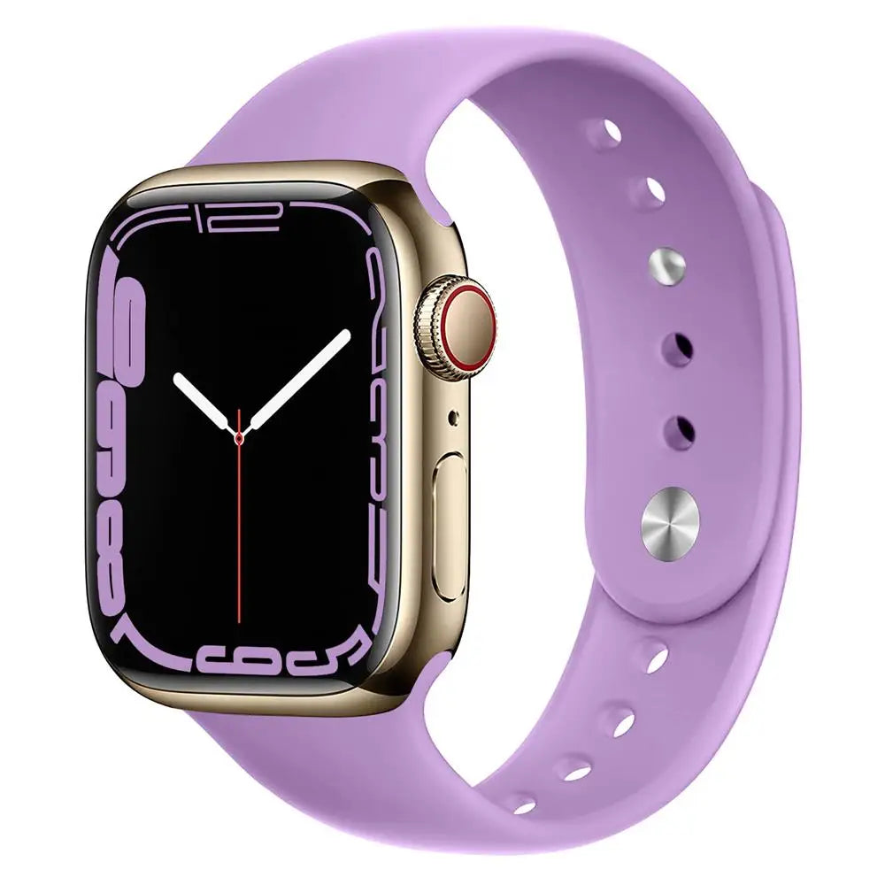 Silicone For Apple Watch Band 44mm 40mm 45mm 41mm 42mm 38mm 49mm 41 44 45 mm Bracelet IWatch Series 7 6 5 4 3 SE 8 Ultra Strap