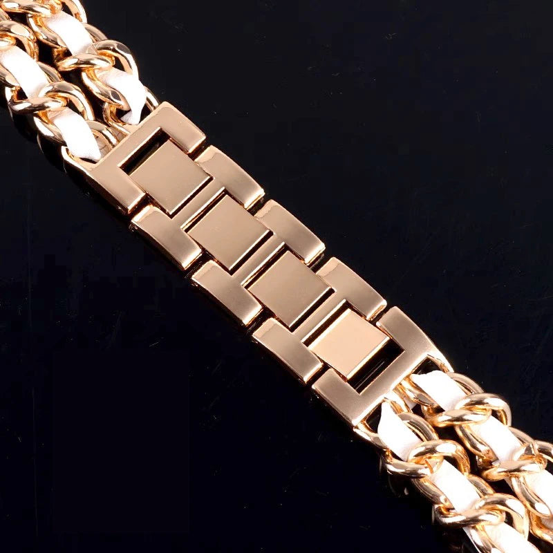 Strap Metal Chain Wristband For Garmin Forerunner 165 265 255 245 55 158 570 Vivoactive 5 6 Venu SQ 3 2
