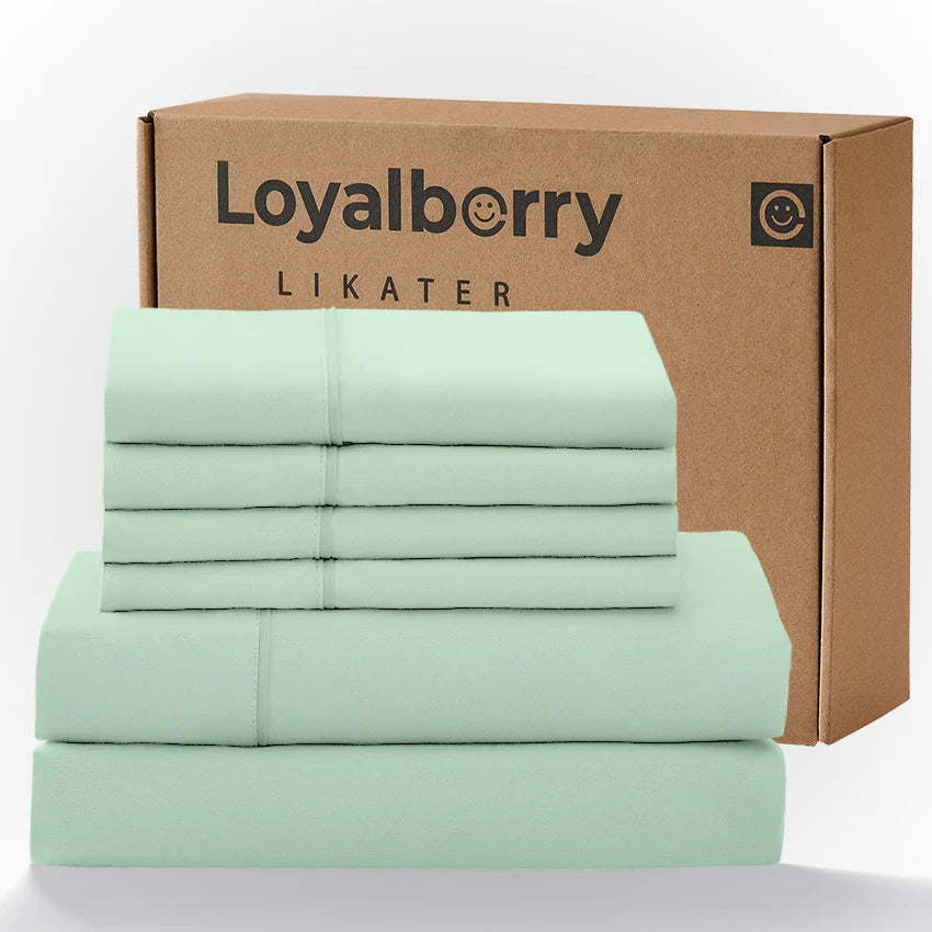 Cool & Soft Queen Size 4-Piece Bedding Set, Double-Sided Brushed Fabric, Easy Care Deep Pocket Fitted Sheet Fits Mattresses Up to 18 Inches, for Bedroom & Hotel Use, Local Warehouse Shipment, Ideal Holiday Gift