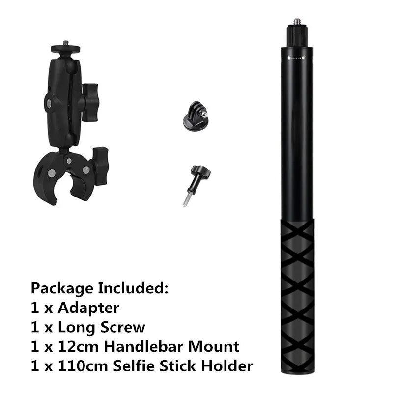 For GoPro 13 12 11 10 Motorcycle Bicycle Holder Handlebar Mount Bracket For Insta 360 X5 X4 DJI OSMO 360 Action 6 5 4 Accessory