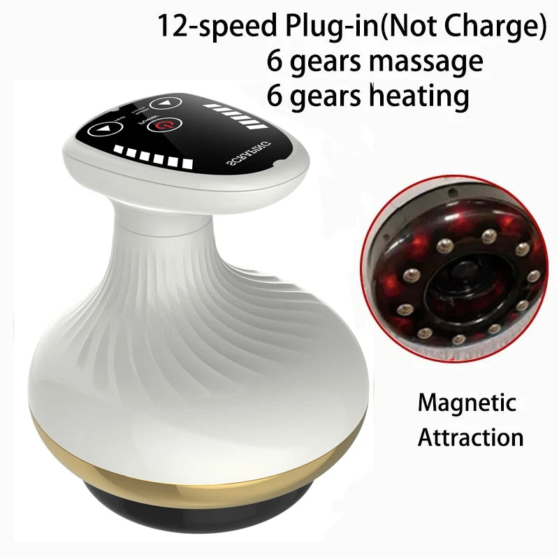 Electric Massage Meridian Brush Universal Body Dredging Cupping Scraping Instrument  Abdominal And Back Massager For Home