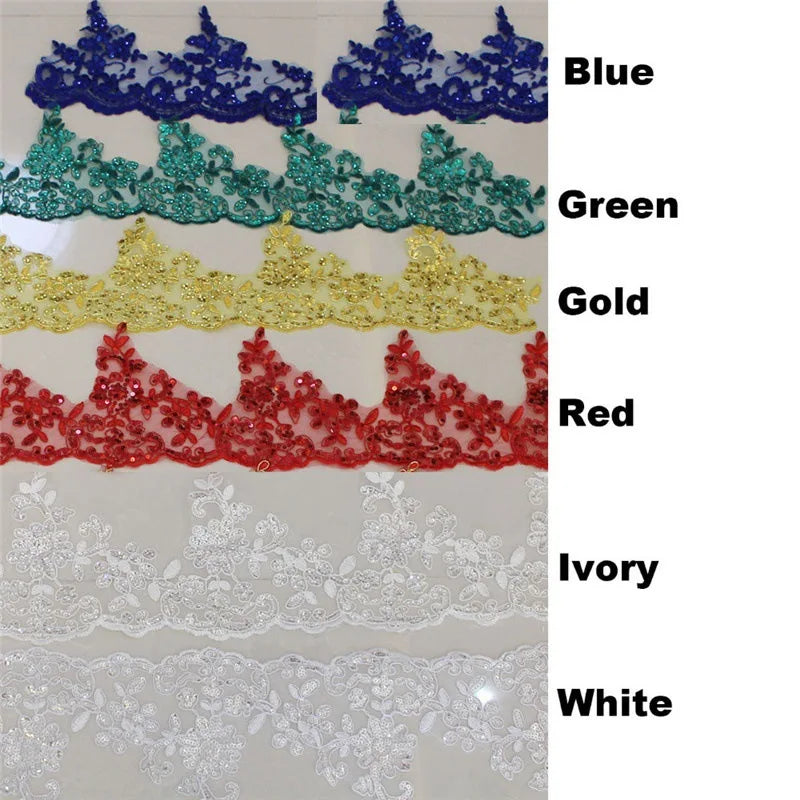 Green Muslim Cathedral Wedding Veils 6 Colors Long Lace Sequins Edge Bridal Veil with Comb Wedding Accessories Veu de Noivral