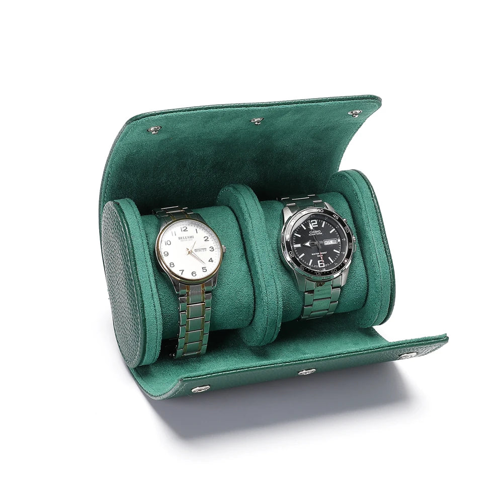 Embers Leather Watch Roll 1 2 3 Slots Luxury Genuine Watch Storage Box Travel Bag Watch Case Gift Box Watch Pouch
