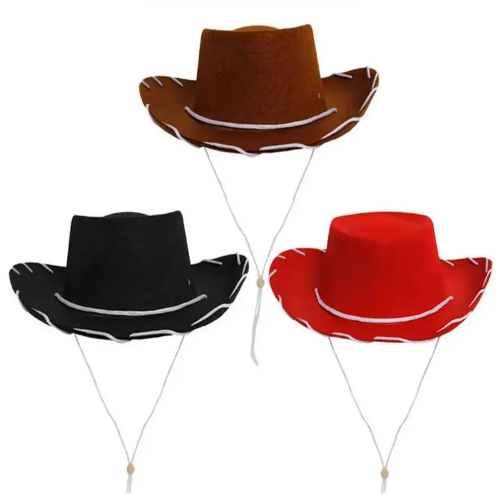 Funny Cowboy Accessory Cowboy Hat Performance Adjustable Felt Princess Hat Prop Dress-up Cosplay Costume Cowgirl Hat Birthday