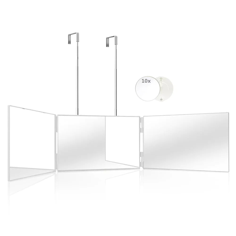 Retractable Adjustable Hanging Three Mirrors Makeup Folding Three Mirrors Three Fold Mirror Spot Portable Cosmetic