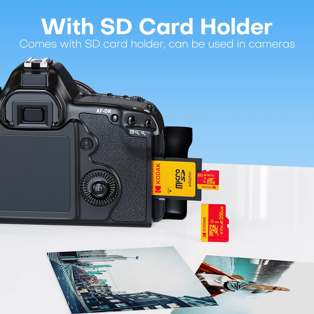 Original KODAK C10 Microsd 16GB 32GB 64GB 128GB 256GB 512GB Memory Card TF SDXC U3 Micro Sd Card with Adapter For Camera