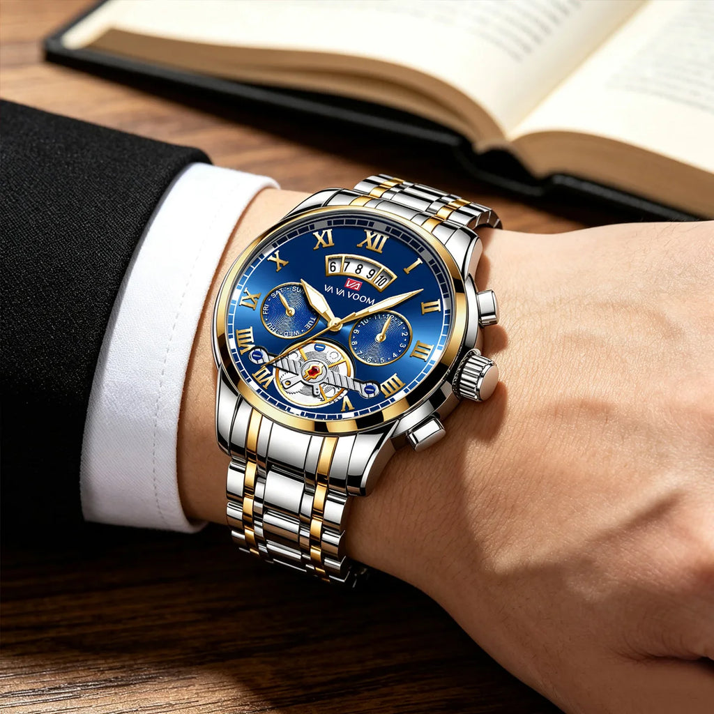 Relogio Masculino Top Brand Mens Luxury Watch Stainless Steel Luminescence Clock Casual Chic 3Bar Waterproof Outdoor Sport Watch
