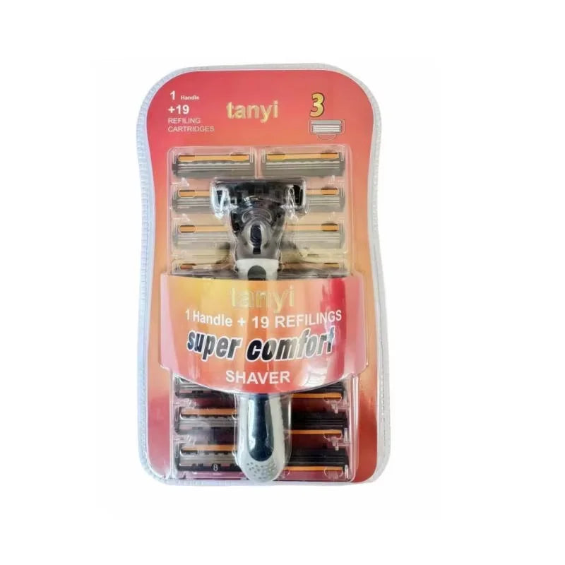 Shaver Brand New Design Men Razor Shaving Three Layer Shaver Reusable Razor Imported Blade Multi Tool Head Replace