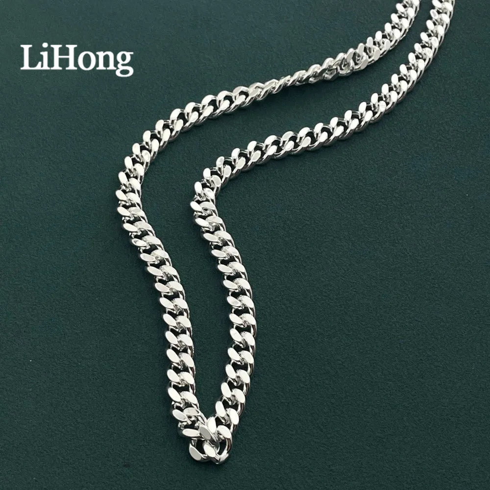925 Sterling Silver 10MM 20/22/24/26inches Exquisite Noble Gorgeous Charm Fashion For Men Women Chain Wedding Necklace Jewelry